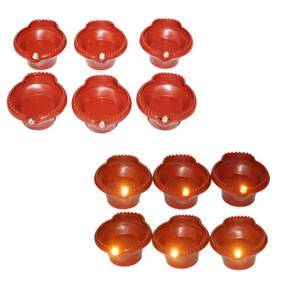 "Lighting Diya - 6 pcs-code003 - Click here to View more details about this Product